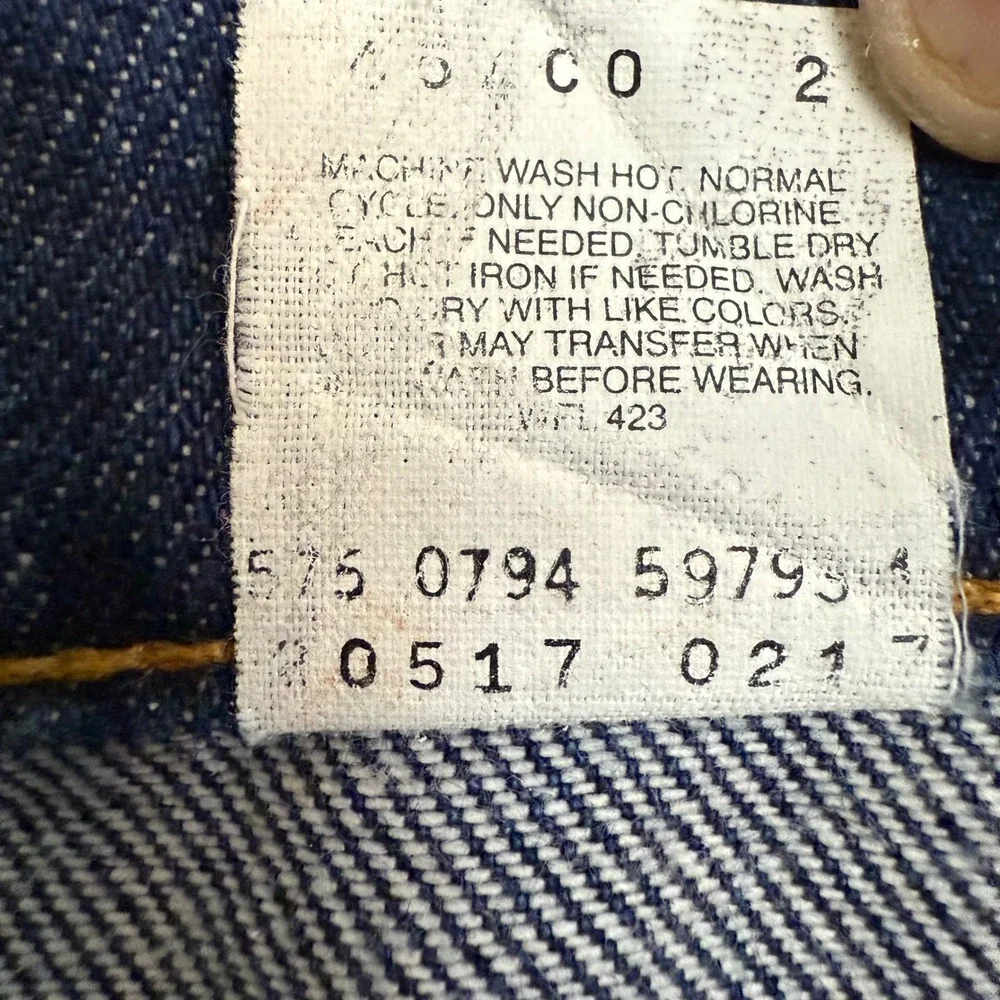 Vintage Levis 517 Orange Tab Jeans Mens 38x31* Dark Wash Bootcut Made in USA